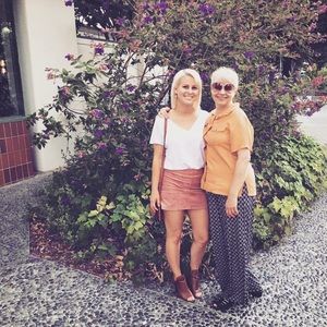 Lulu’s Suede Pink Skirt